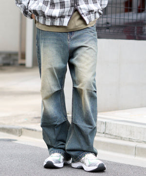 デニム中濃加工 モデル：180cm L着用