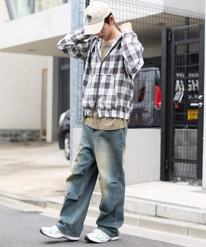 デニム中濃加工 モデル：180cm L着用