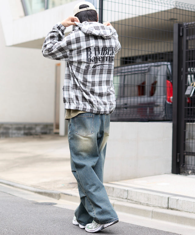 デニム中濃加工 モデル：180cm L着用