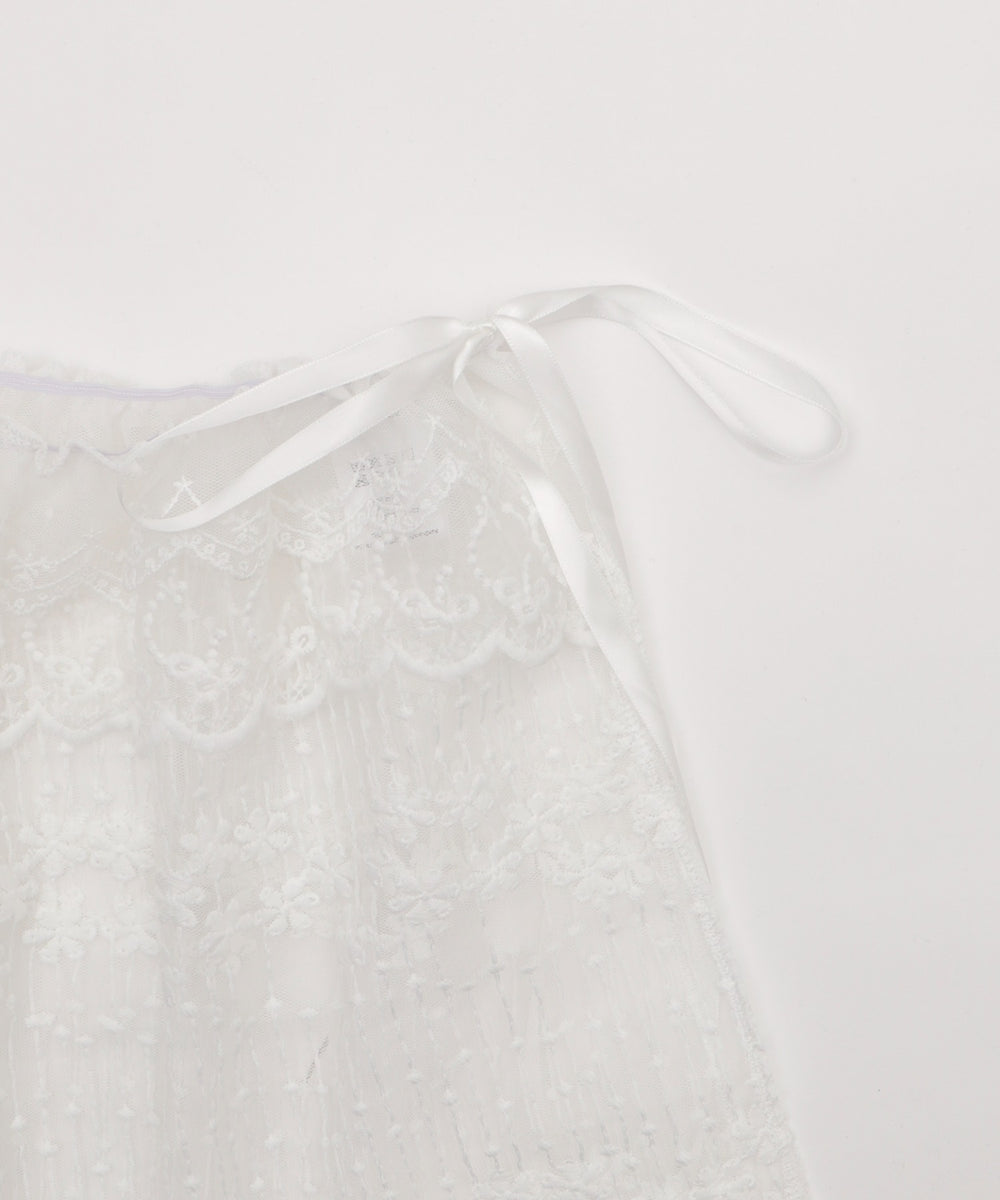 レースリボンラップスカート