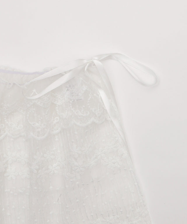 レースリボンラップスカート