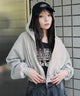 杢グレー　モデル：159cm F着用