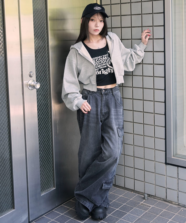 杢グレー　モデル：159cm F着用