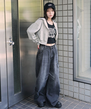 杢グレー　モデル：159cm F着用