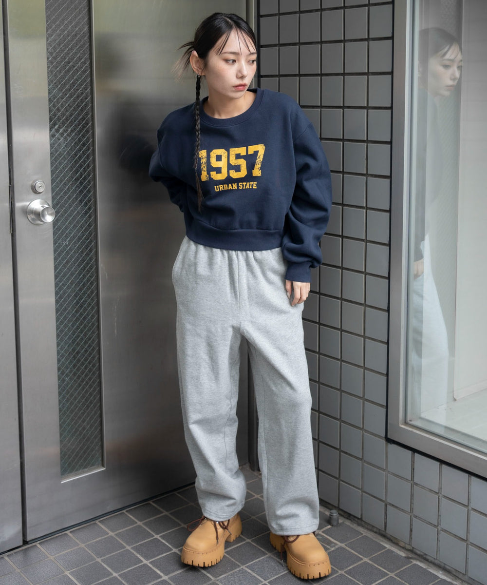 杢グレー　モデル：159cm XS着用