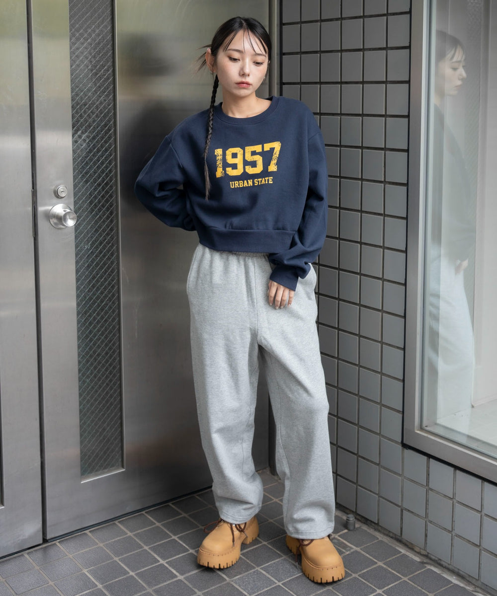 杢グレー　モデル：159cm XS着用