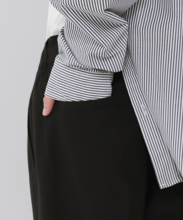 ローライズバギーフレアスラックス