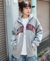 グラフィックロゴダブルZIPパーカー