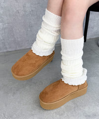厚底ムートンタッチブーツ