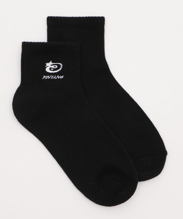 YINYANG刺繍アンクルパイルソックス(23-25cm)