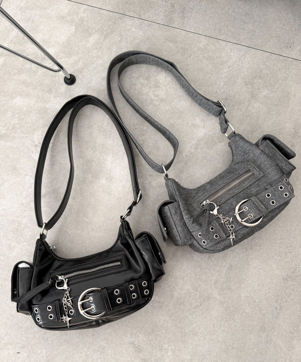 キラキラチャーム付きベルトショルダー