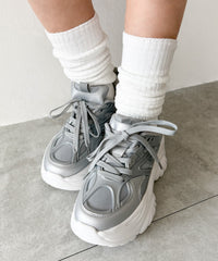 ラバーコンビ厚底スニーカー