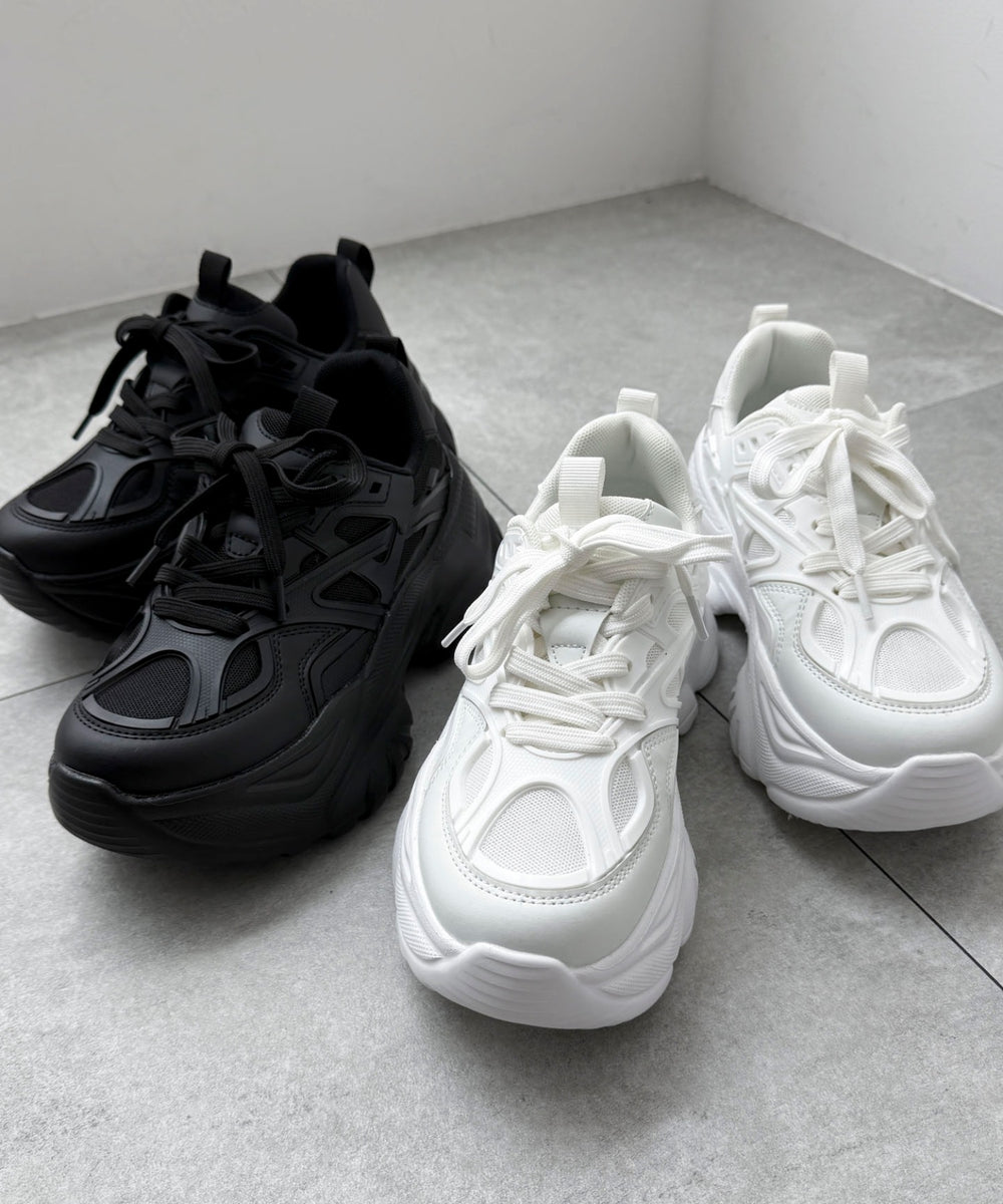 ラバーコンビ厚底スニーカー