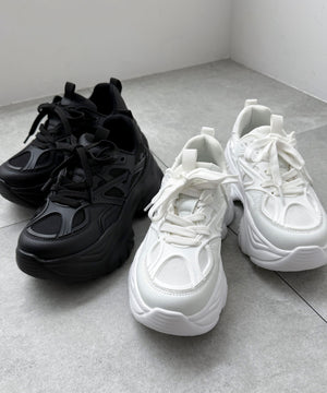 ラバーコンビ厚底スニーカー