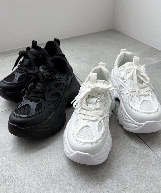 ラバーコンビ厚底スニーカー