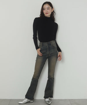 デニム濃加工　モデル：163cm M着用