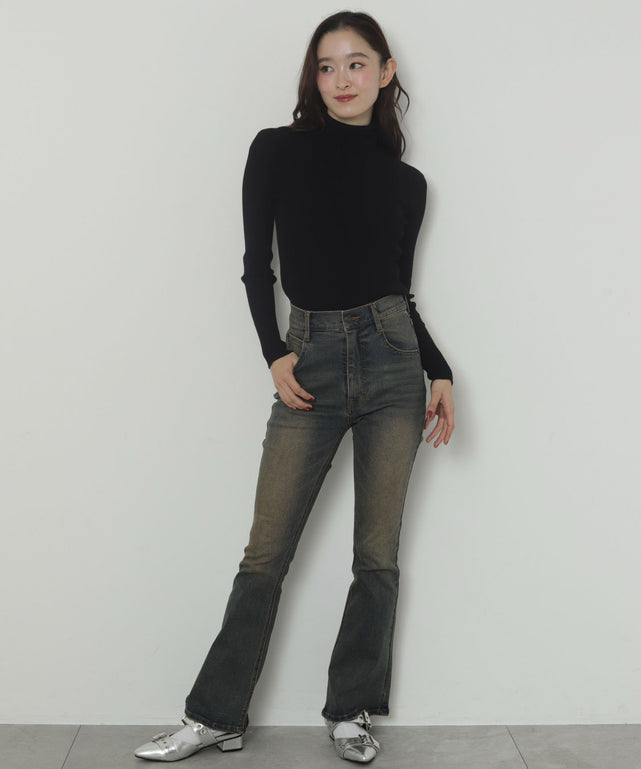 デニム濃加工　モデル：163cm M着用