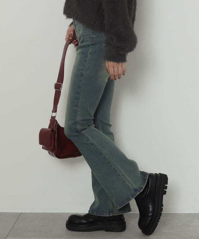 デニム中濃加工　モデル：163cm M着用