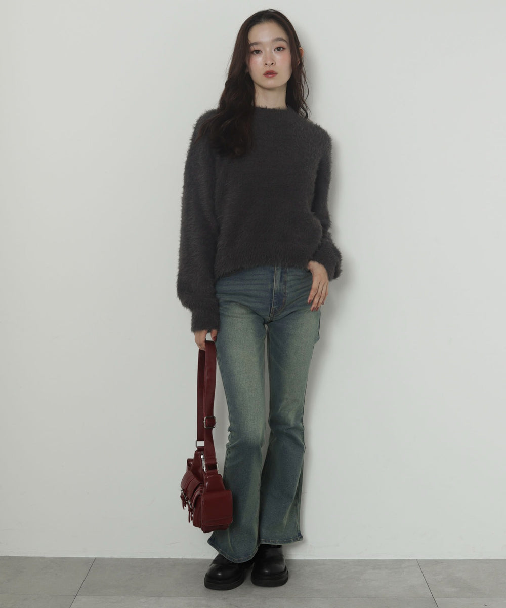 デニム中濃加工　モデル：163cm M着用