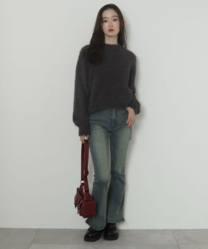 デニム中濃加工　モデル：163cm M着用