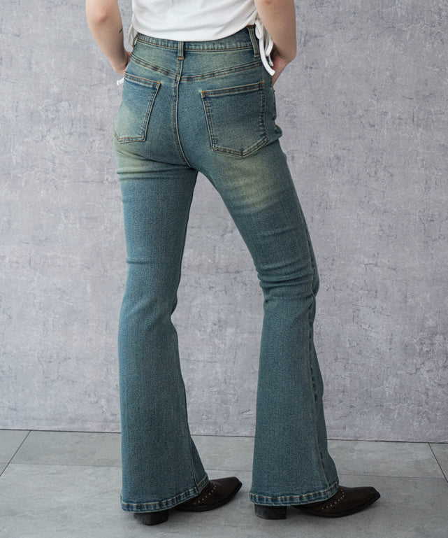 デニム中濃加工 モデル：159cm M着用