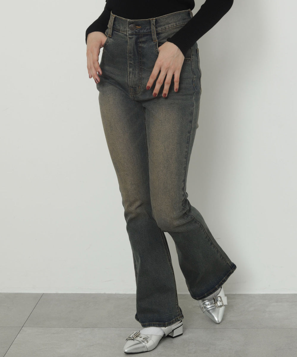 デニム濃加工　モデル：163cm M着用