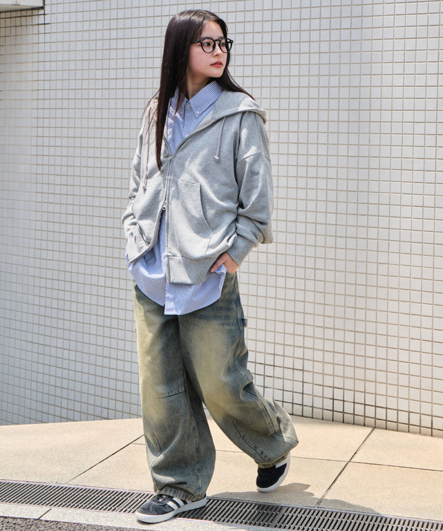 杢グレー モデル：160cm L着用