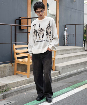 ホワイトアイボリー　モデル：180㎝　L着用