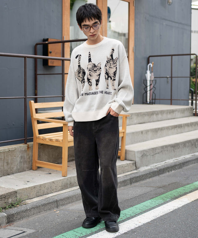 ホワイトアイボリー　モデル：180㎝　L着用