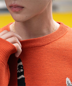 アニマルジャガードニットプルオーバー