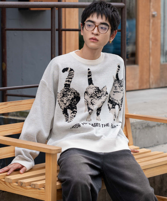 ホワイトアイボリー　モデル：180㎝　L着用