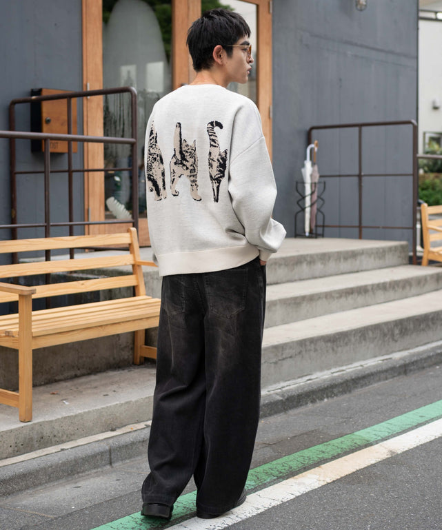 ホワイトアイボリー　モデル：180㎝　L着用