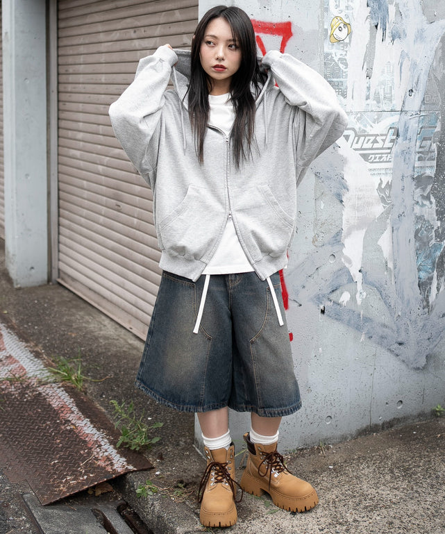 杢グレー　モデル：159cm M着用