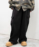 ワイドスウェットカーゴパンツ/ブラック　モデル：159cm M着用