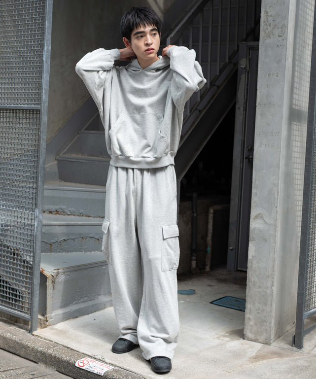 杢グレー　モデル：180㎝　L着用