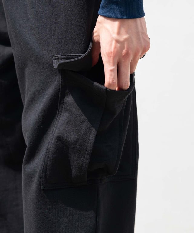 ワイドスウェットカーゴパンツ