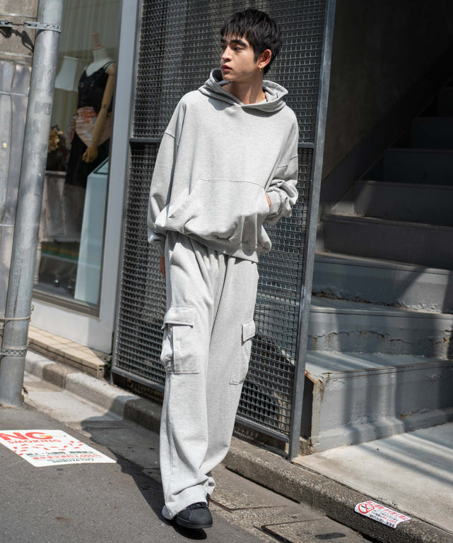 杢グレー　モデル：180㎝　L着用