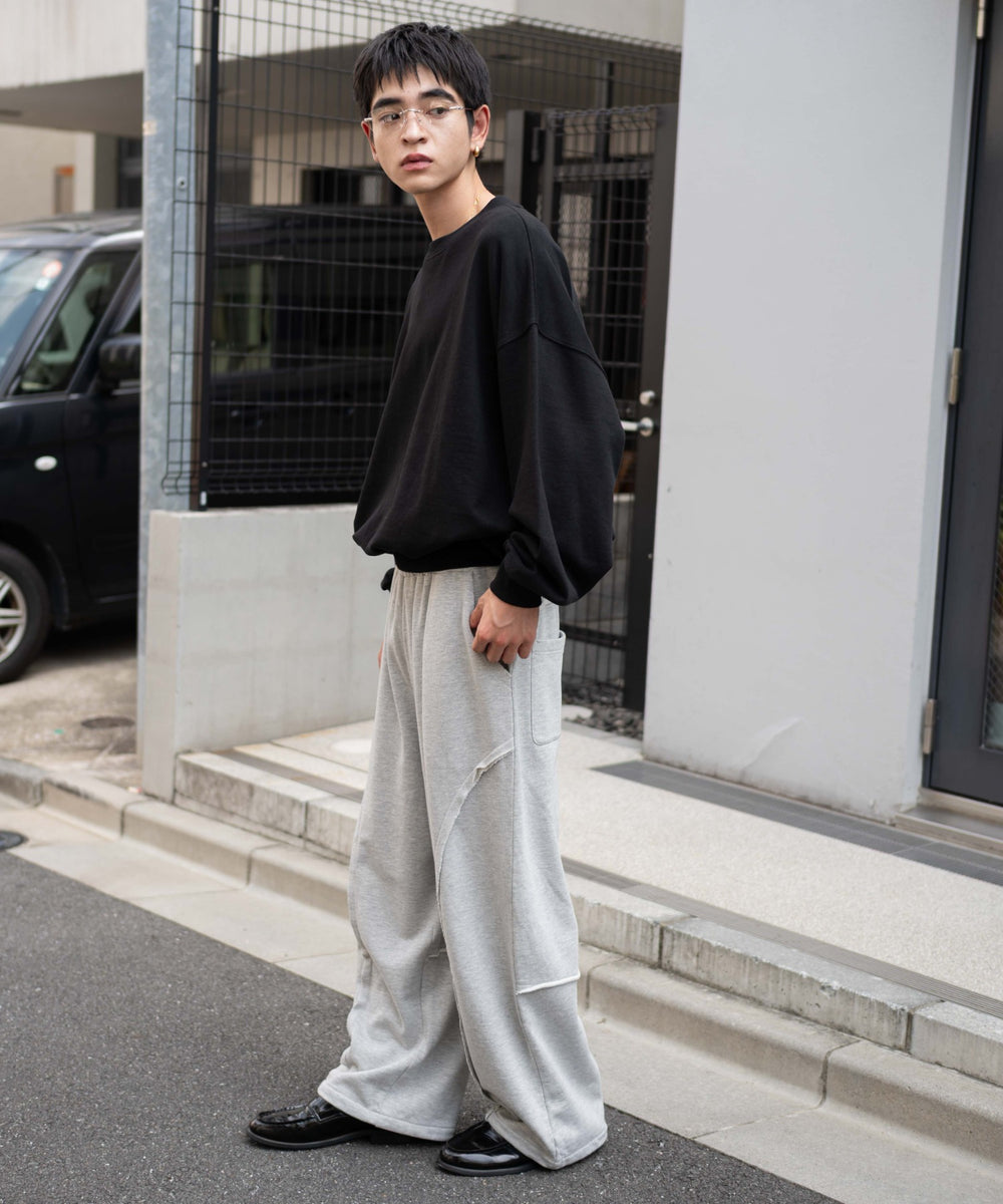 杢グレー　モデル：180㎝　L着用