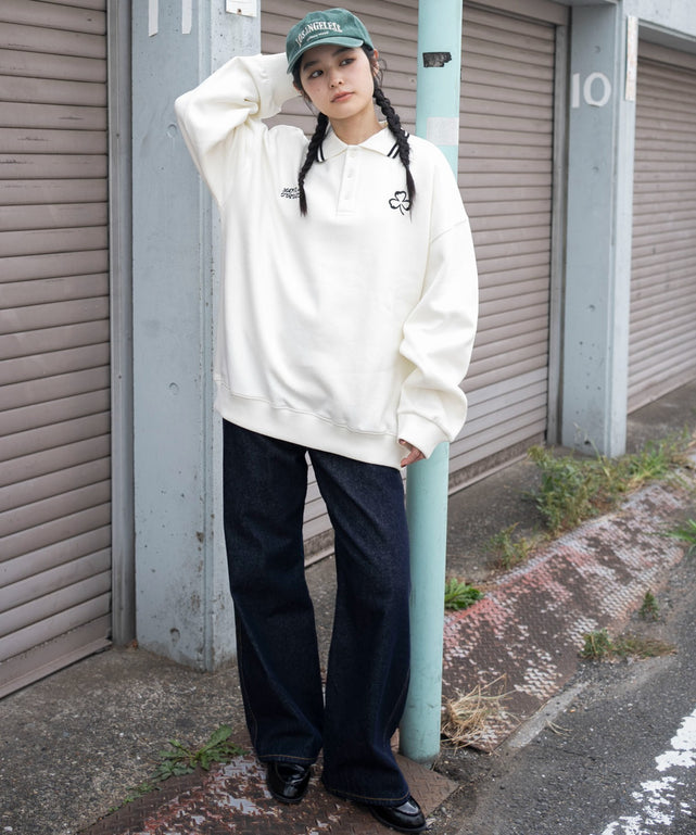 ホワイトアイボリー　モデル：160㎝　L着用