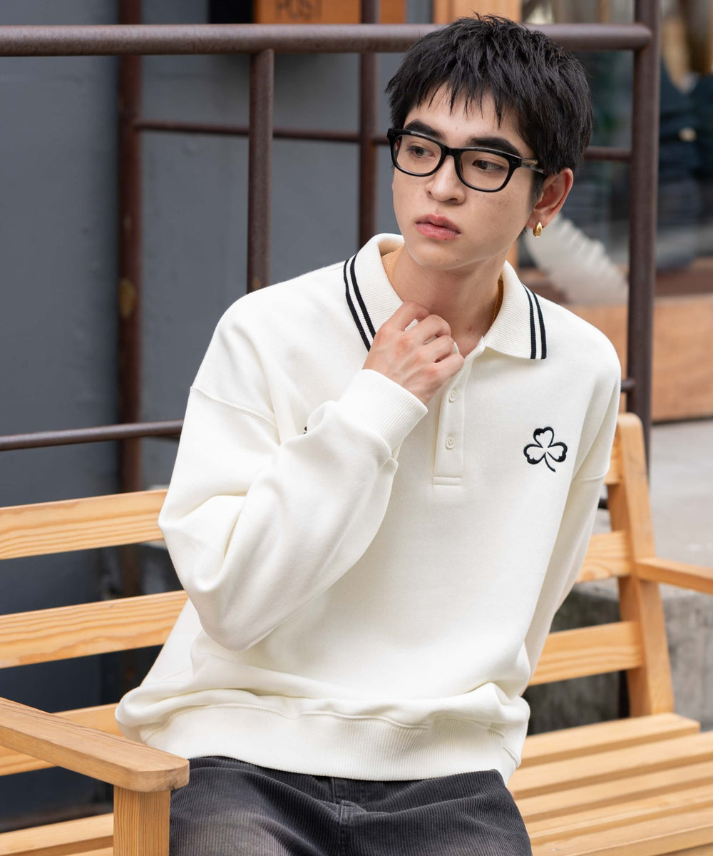 ホワイトアイボリー　モデル：180㎝　L着用