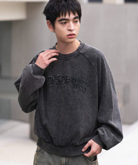 裏起毛ショートグラフィックプルオーバー