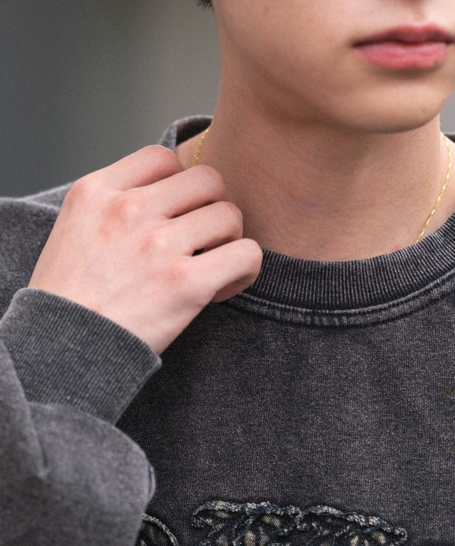 裏起毛ショートグラフィックプルオーバー