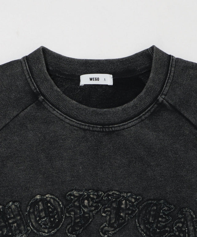 裏起毛ショートグラフィックプルオーバー