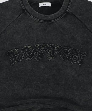 裏起毛ショートグラフィックプルオーバー