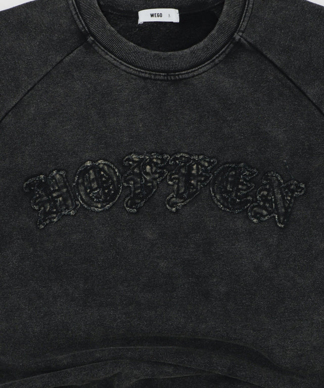 裏起毛ショートグラフィックプルオーバー