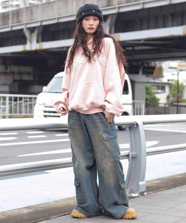 ピンク　モデル：161cm L着用