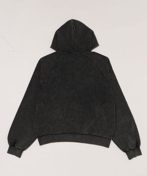 裏起毛ショートグラフィックプルパーカー