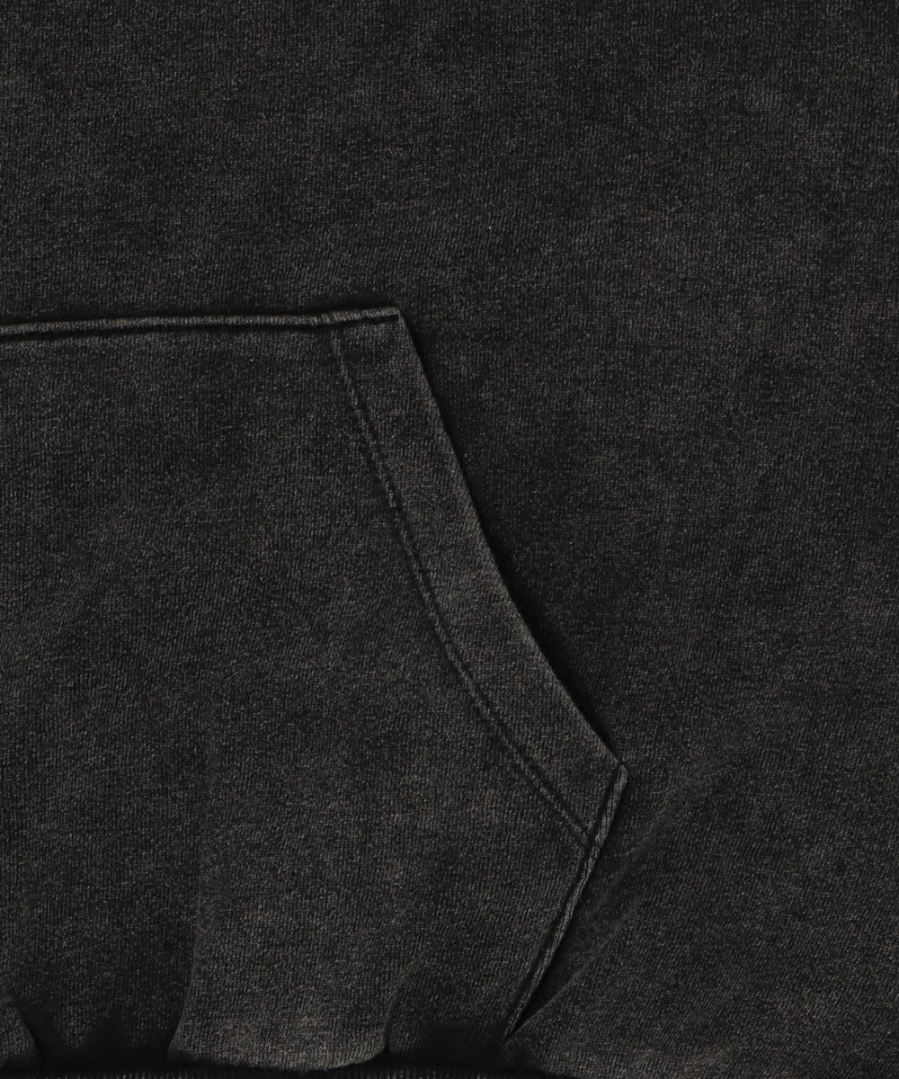 裏起毛ショートグラフィックプルパーカー