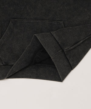 裏起毛ショートグラフィックプルパーカー