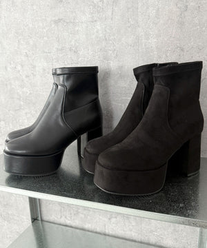 ストレッチヒールショートブーツ